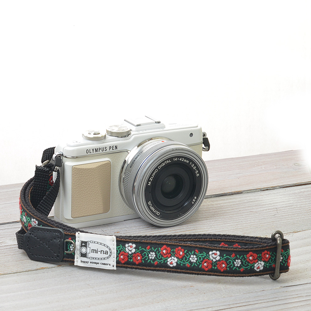 カメラストラップ camera strap 一眼レフ ミラーレス一眼用 レトロローズ フリータイプ :80035-111:ミーナ - 通販 -  Yahoo!ショッピング