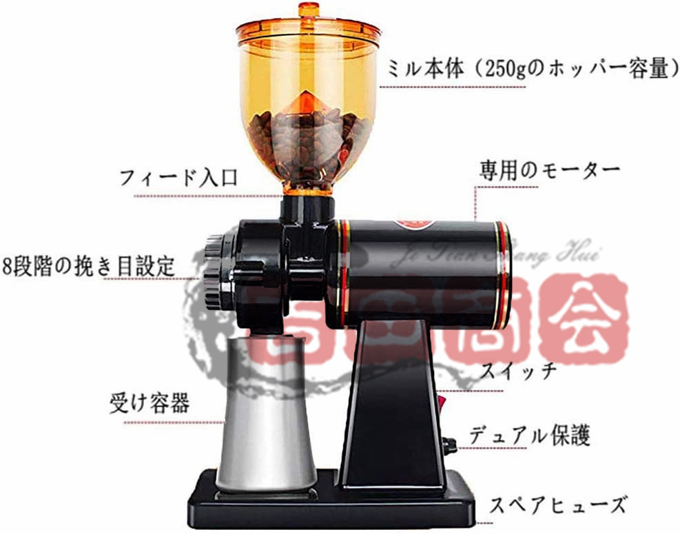 電動ミル 電動コーヒーミル コーヒーミル コーヒーグラインダー 電動ミル 8段階変速調整 珈琲 業務用 喫茶店 コーヒーグッズ