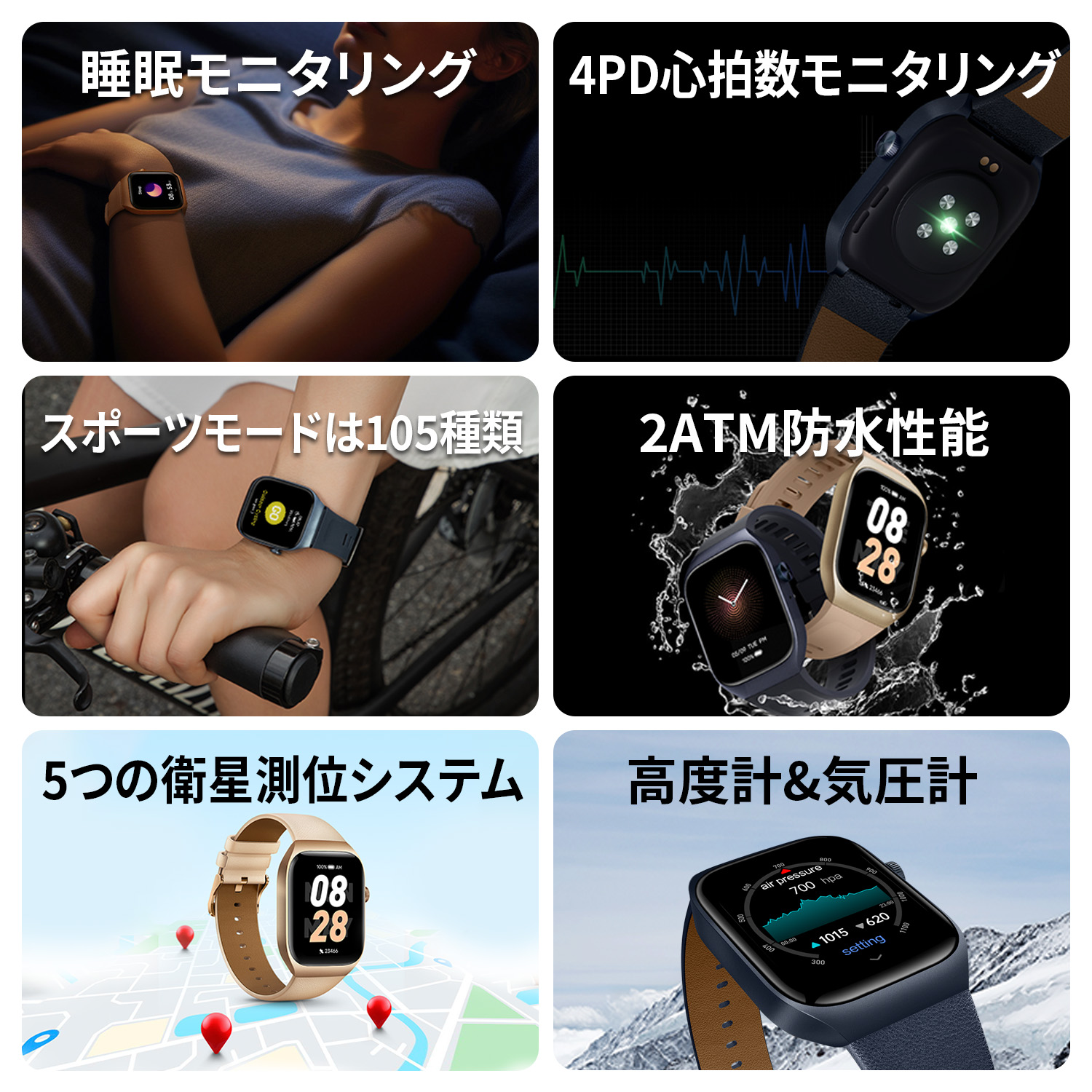 16日まで10％クーポン 公公式 1年保証 Mibro Watch T2 スマートウォッチ 10日間ロングバッテリー GPS 大画面 2ATM防水 105種類スポーツモード 健康管理 心拍数｜mibro｜07