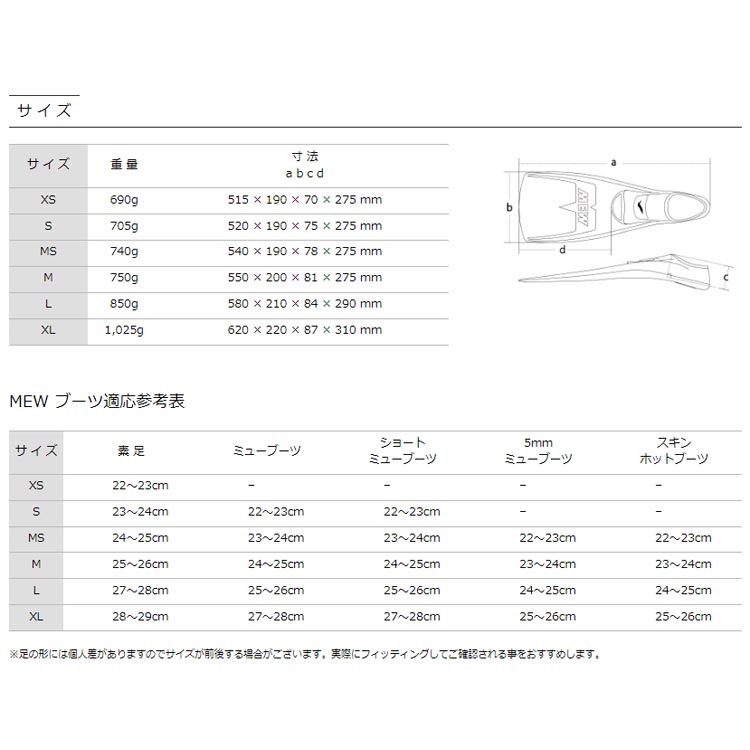 2026新色 ミュー フィン GULL ガル ミューフィン ＭＥＷ ダイビング フルフット フィット性抜群　シュノーケリング【送料無料】 | GULL | 14