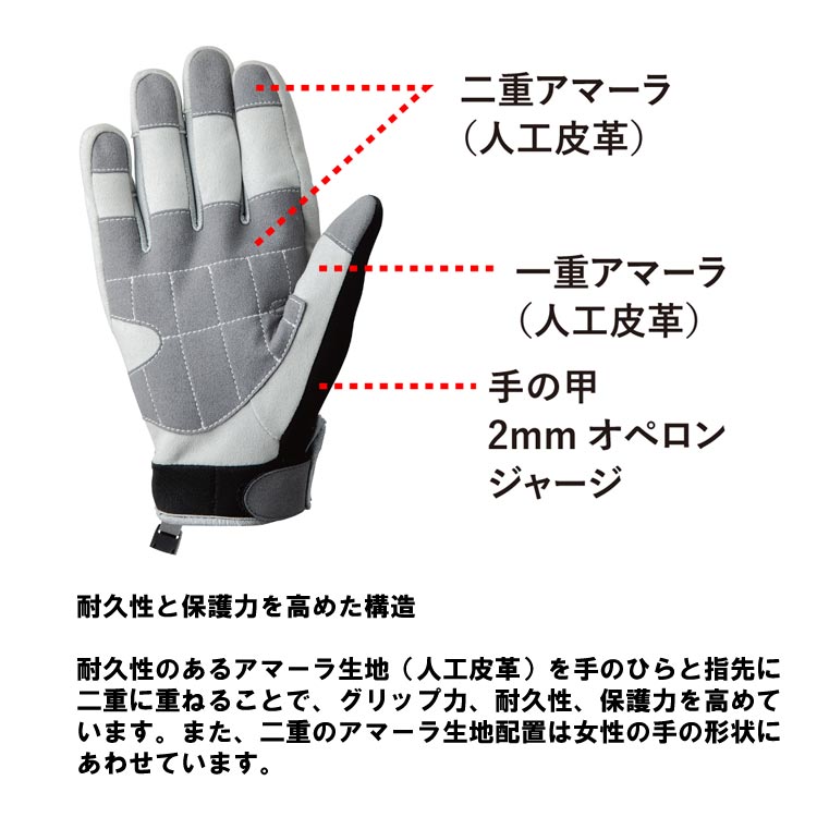 2025新色 [ GULL ] GA-5593C SPグローブショート ウィメンズ SP GLOVES SHORT [ ダイビング用グローブ ] | AQUALUNG | 02
