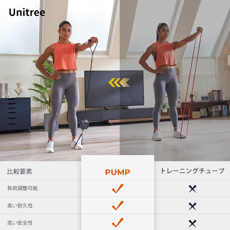 [ Unitree ] PUMP ユニツリー パンプ ピンク 1台 最大負荷10kg 筋トレ ガジェット トレーニング フィットネス トレーニングチューブ ダンベル |  | 05