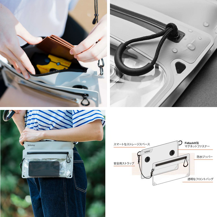 [ bitplay ] AquaSeal サコッシュ IPX7防水対応 防水ショルダーバッグ 防水スマホケース |  | 02