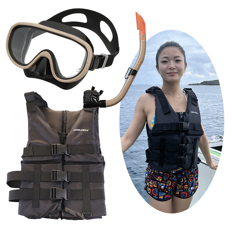 [ ReefTourer ] リーフツアラー シュノーケリング+ベスト3点セット　（大人用） RC0117 + GRUSH ベスト | 