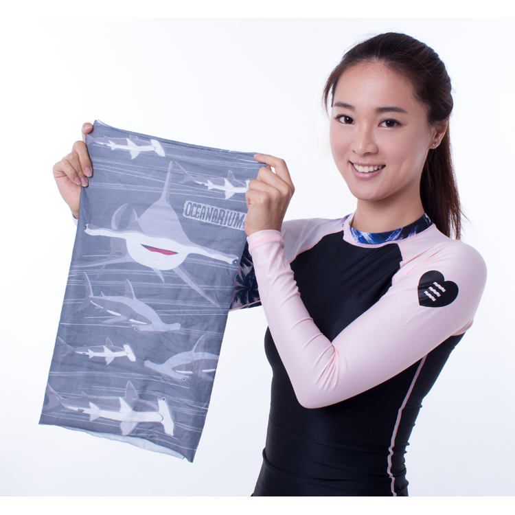 [ OCEANARIUM ] バンダナ 海の生き物が可愛い マリンバンダナ タオル ジンベイザメ ウミウシ ザトウクジラ ウミガメ ハンマーヘッドシャーク ハコフグ |  | 06