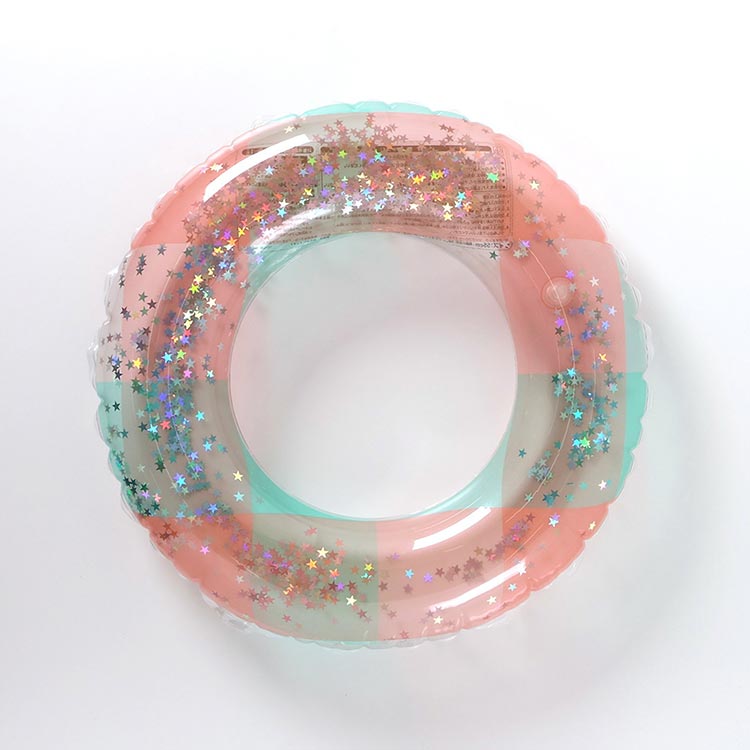 [ BREEZE ] クリアチェック リングフロート（ラメ） J376A14 浮き輪 |  | 13