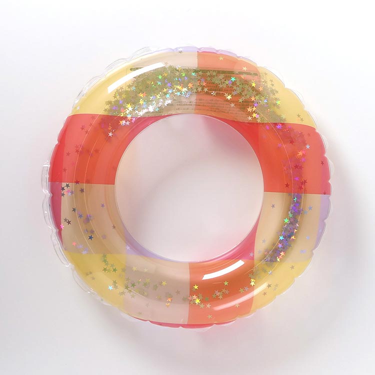 [ BREEZE ] クリアチェック リングフロート（ラメ） J376A14 浮き輪 |  | 15