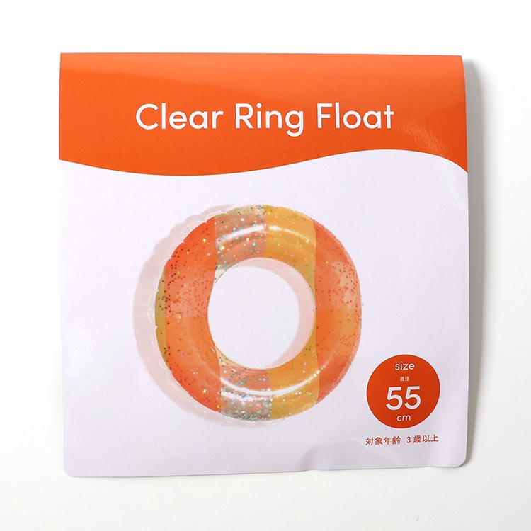 [ BREEZE ] クリアチェック リングフロート（ラメ） J376A14 浮き輪 |  | 18