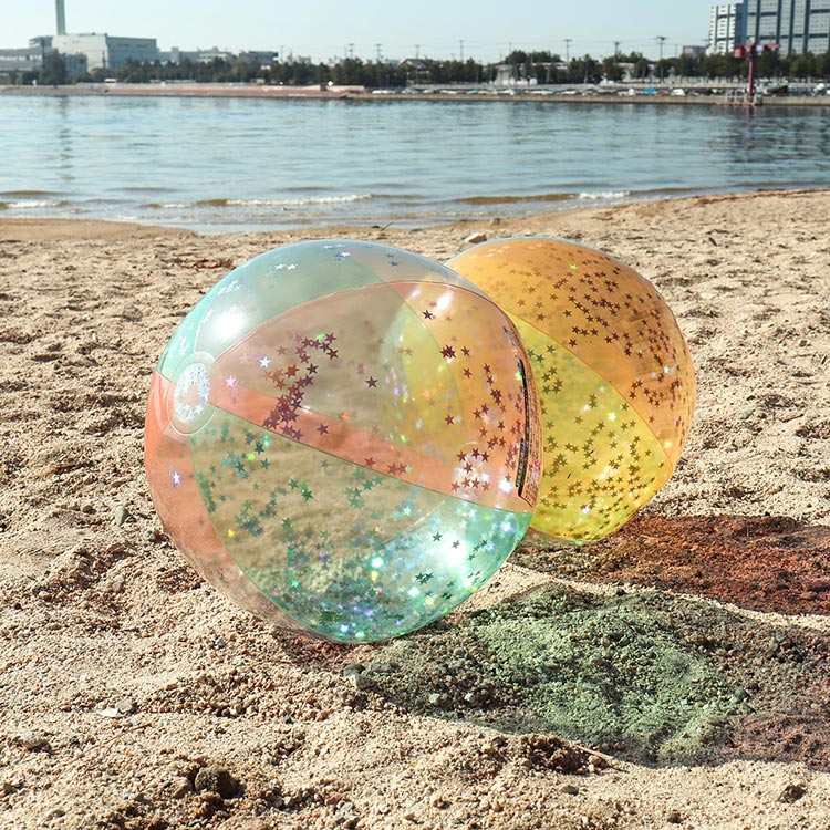 [ BREEZE ] クリアビーチボール（ラメ） J376A24 ビーチホール | 