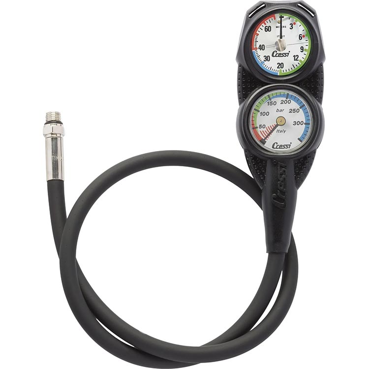[ Cressi ] クレッシー Dp2 Console Depth gauge + pressure gauge 2連ゲージ 残圧系 + 水深計 |  | 03