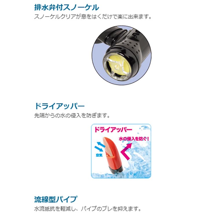 [ AQA ] KZ-9109  BALLENA バレナソフト & カナールフレックススペシャル マスク スノーケル ２点セット |  | 02