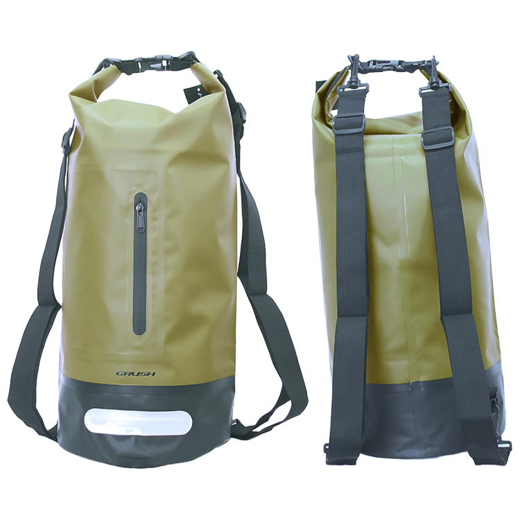 [ GRUSH ] ジップポケット付きドライバッグ [ 20L ] | 