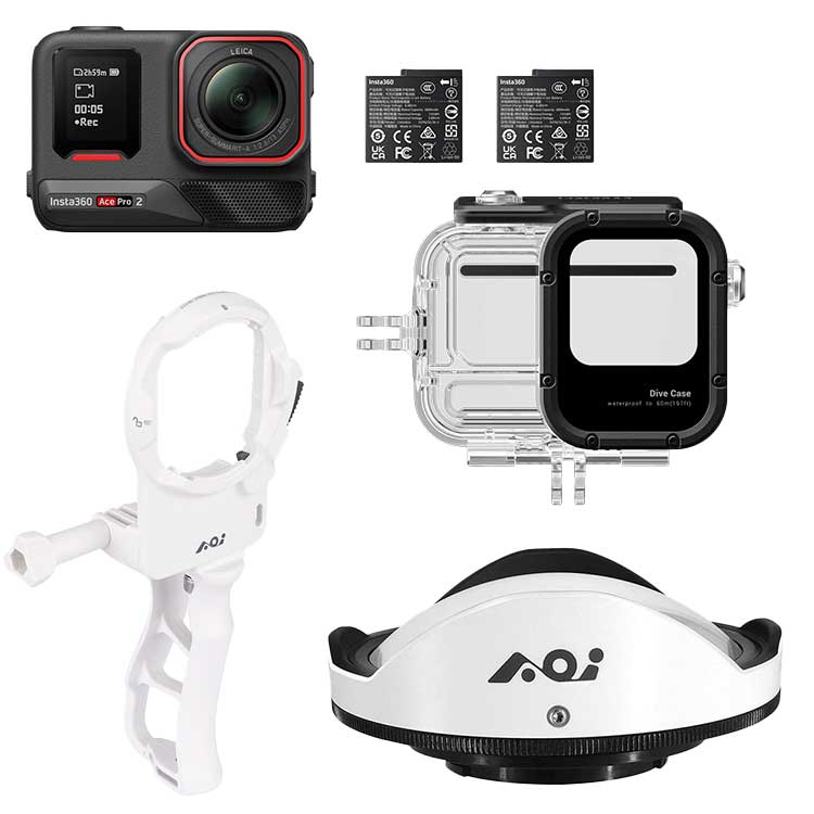 [ Insta360 ] Ace Pro2 デュアルバッテリーキット CINSBBGA-DB UWL-03 ワイドレンズセット |  | 01