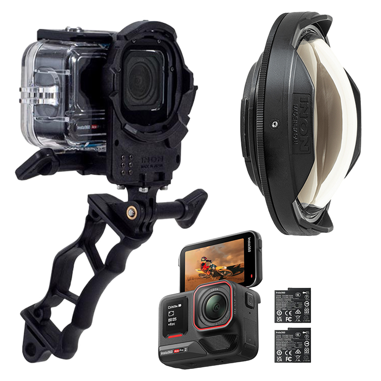 [ Insta360 ] Ace Pro2 �f���A���o�b�e���[�L�b�g CINSBBGA-DB + UFL-GR140 ZD �����Z�~�t�B�b�V���A�C�R���o�[�W���������Y�Z�b�g