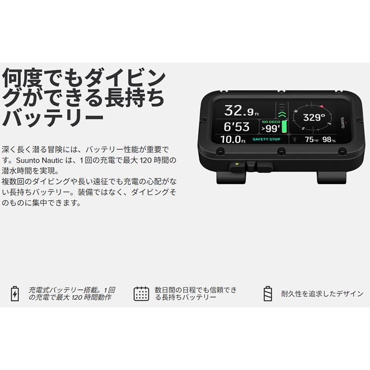 [ SUUNTO ] スント Nautic Elastic Textile SS051303000 / Bungee Cord SS051300000ダイブコンピューター [ 日本正規品 ] |  | 02