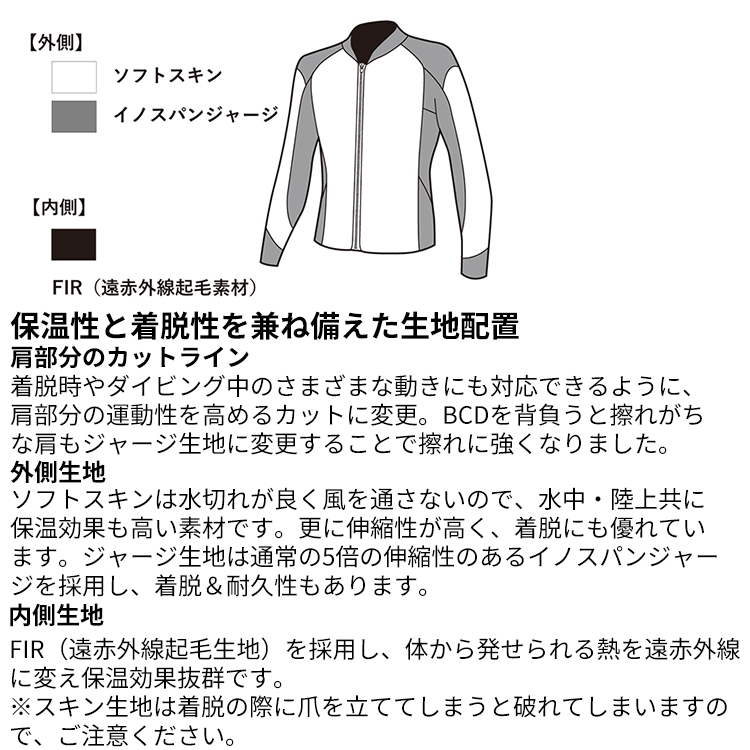 2026 新商品 [ GULL ] GW-6686A B.E. 3mm スキン ジャケット GW6686A SKIN JACKET メンズ |  | 03