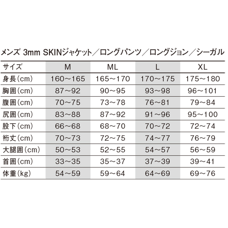 [ GULL ] GW-6687A B.E. 3mm スキン ロングパンツ メンズ GW6687A SKIN LOG PANTS |  | 05