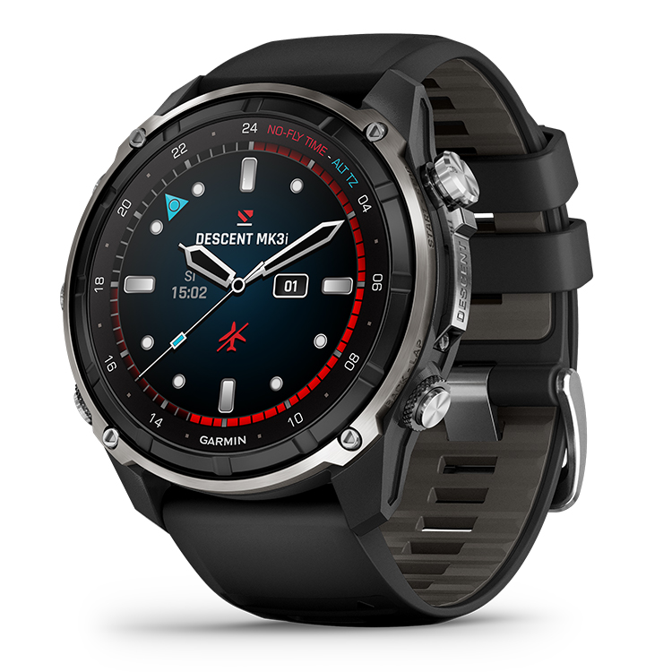 GPS ダイブコンピューター  [ GARMIN ] ガーミン Descent Mk3i 51mm Black & Bare Titanium  T2トランシーバー対応 010-02752-42 | 