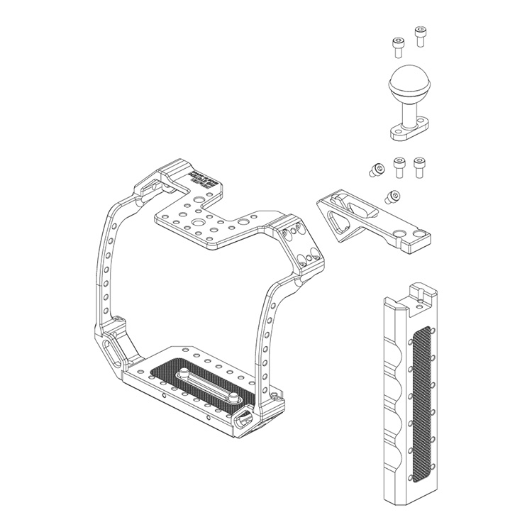 [ SEA&SEA ] RSスタンダードグリップ シルバー リグシステム RIG SYSTEM 22524 (ブラック) / 22525 (シルバー) |  | 03