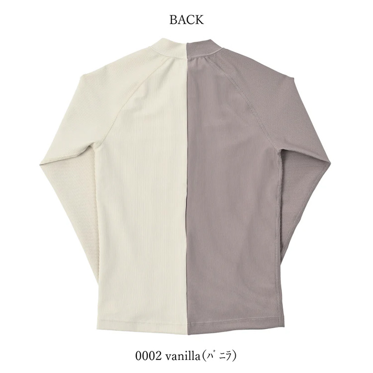 [ MAKA-HOU ] 前ZIPリブラッシュガード / Rib Zip Rash Guard 11W25 |  | 01