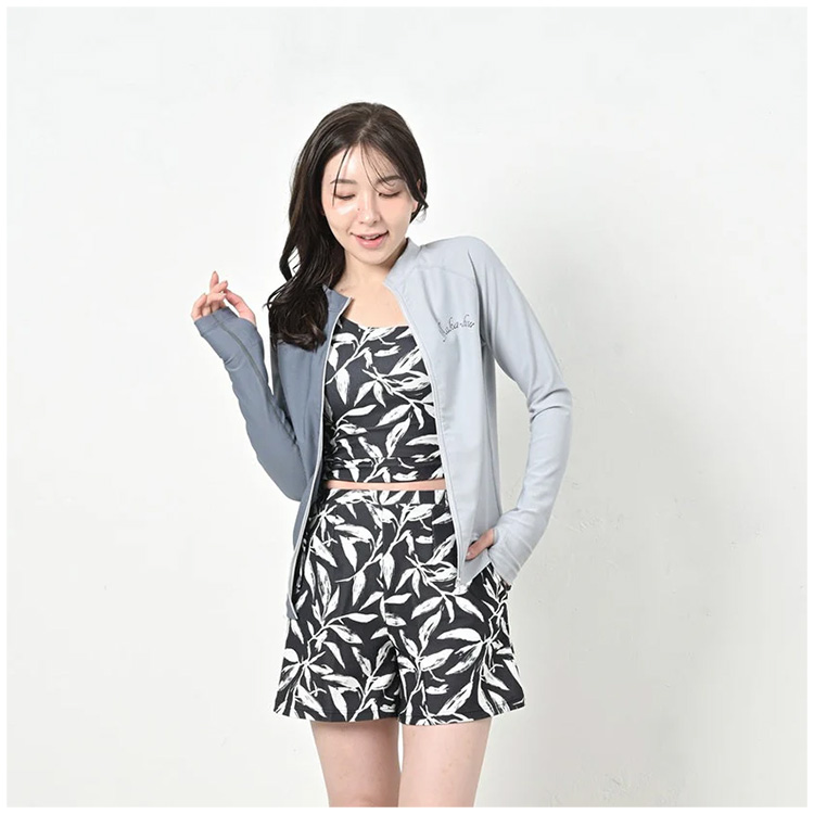 [ MAKA-HOU ] 前ZIPリブラッシュガード / Rib Zip Rash Guard 11W25 |  | 07
