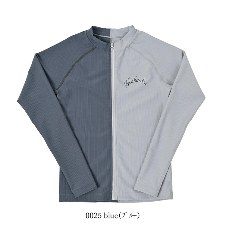 [ MAKA-HOU ] 前ZIPリブラッシュガード / Rib Zip Rash Guard 11W25 |  | 02