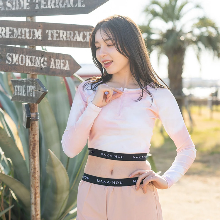 [ MAKA-HOU ] クロップドラッシュガード / Cropped length Rashguard 11W26 |  | 03