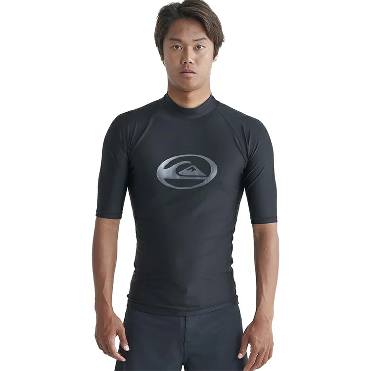 [ QUIKSILVER ] メンズ SATURN SR 半袖ラッシュガード 速乾 UV CUT UPF 50+ レギュラーフィット QLY241024 | 