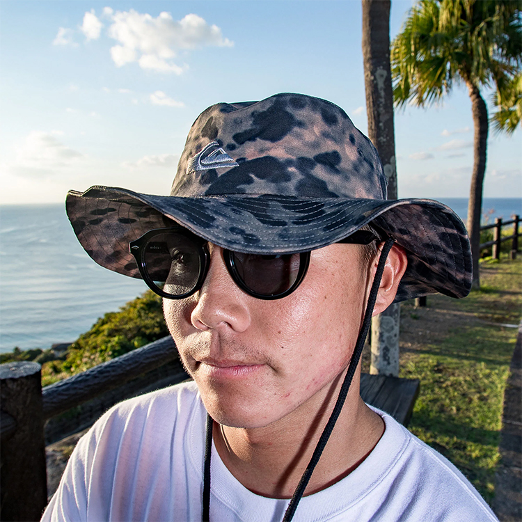[ QuikSilver ] WR BUSHMASTER HAT サーフハット アジャスター付き QSA262703 | 