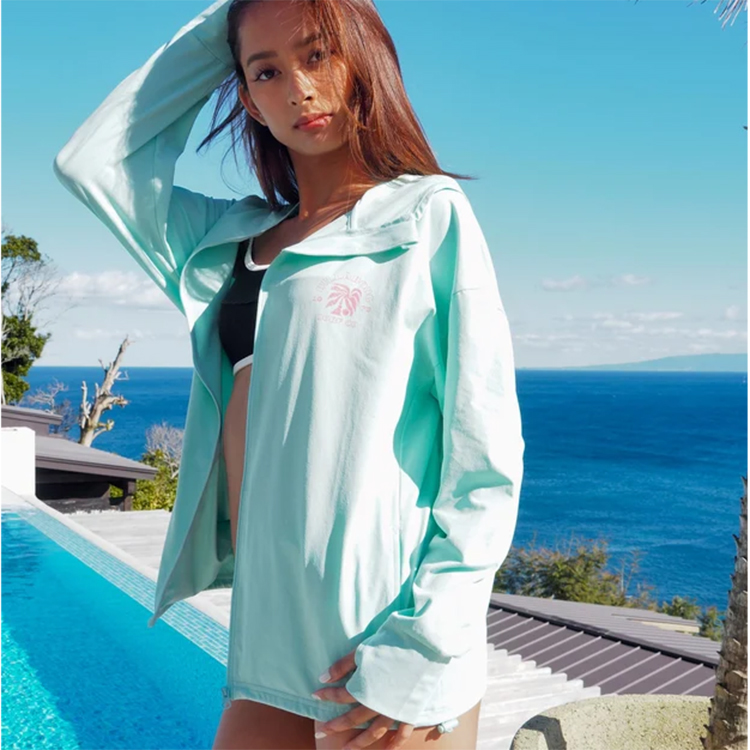 [ BILLABONG ] ビラボン ウィメンズ MORFY GRAPHIC （UPF50+）ZIP UP HOODED RASH ジップラッシュガード BG01C850 | 