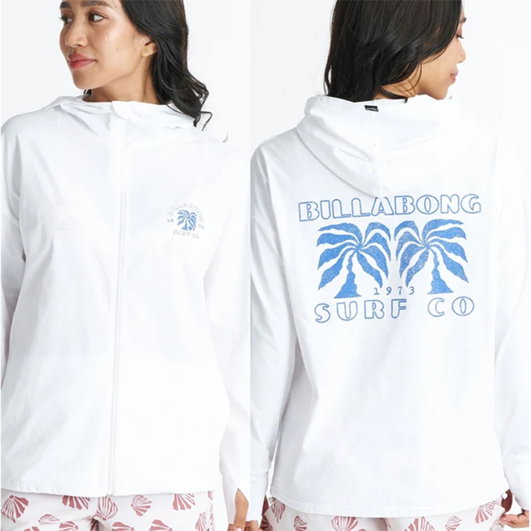 [ BILLABONG ] ビラボン ウィメンズ MORFY GRAPHIC （UPF50+）ZIP UP HOODED RASH ジップラッシュガード BG01C850 |  | 06