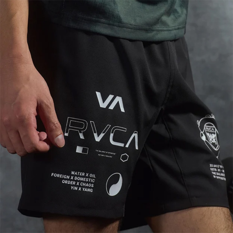 [ RVCA ] SPORT メンズ SPIRIT ALL OVER SPORTS SHORTS ショートパンツ BG04A606 | 