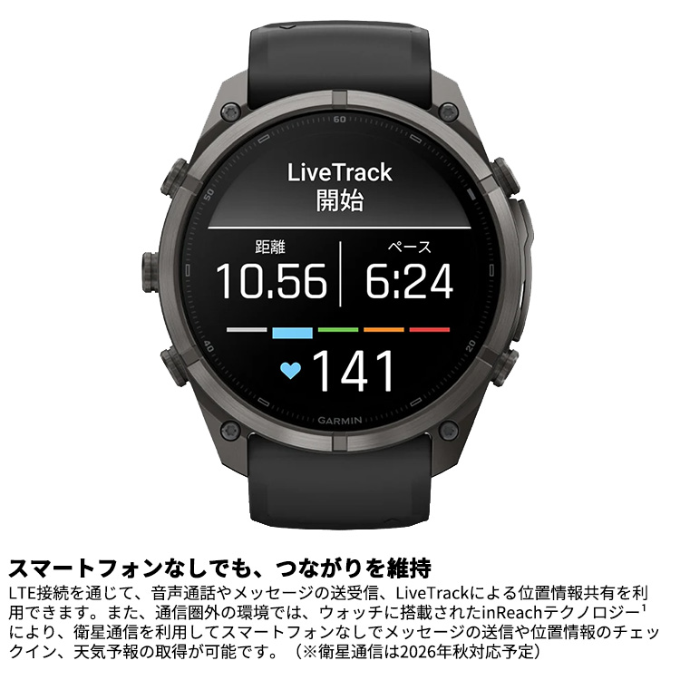 [ GARMIN ] ガーミン fenix 9 Pro inReach Sapphire AMOLED 51mm Ti / Black 010-04337-61 フラッグシップ |  | 06