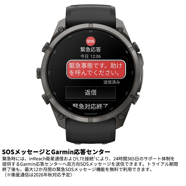 [ GARMIN ] ガーミン fenix 9 Pro inReach Sapphire AMOLED 51mm Ti / Black 010-04337-61 フラッグシップ |  | 07