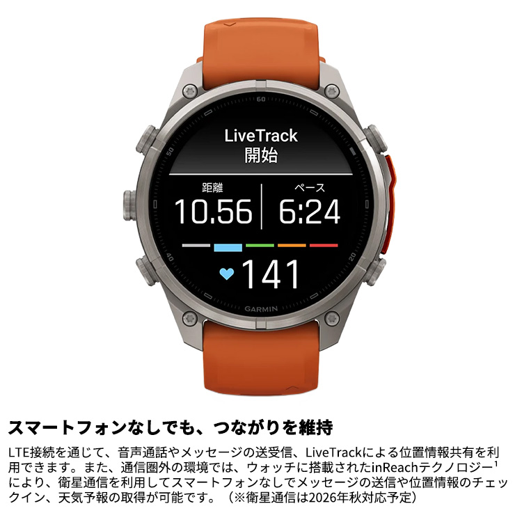 [ GARMIN ] ガーミン fenix 9 Pro inReach Sapphire AMOLED 47mm DLC Ti / Black 010-04336-61 フラッグシップGPSウォッチ |  | 05