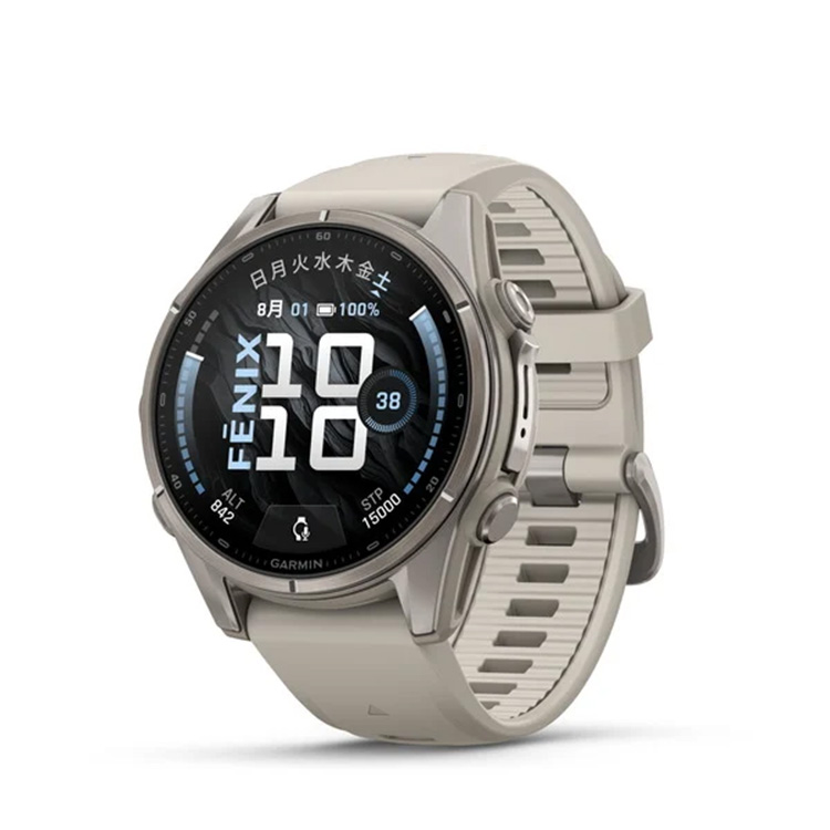 [ GARMIN ] �K�[�~�� fenix 9 Sapphire AMOLED 43mm DLC Ti / Fog Gray 010-04761-04 �t���b�O�V�b�vGPS�E�H�b�`