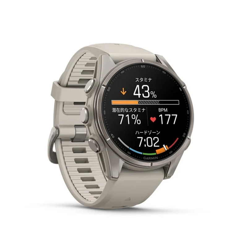[ GARMIN ] ガーミン fenix 9 Sapphire AMOLED 43mm DLC Ti / Fog Gray 010-04761-04 フラッグシップGPSウォッチ |  | 02
