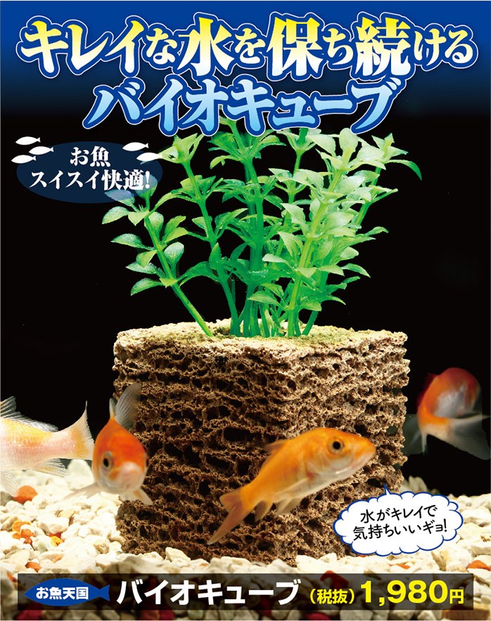 お魚天国バイオキューブ 水槽掃除 グッズ ろ過材 浄化装置 コケ 苔 取り 水草 水換え 不要 簡単 口コミ 効果  :sei164-1:美容と健康のミセルYahoo!店 - 通販 - Yahoo!ショッピング