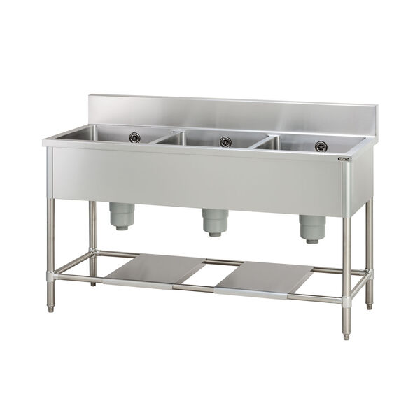 TRE-3S-150 タニコー ステンレス 三槽 3槽シンク 流し台 幅1500 奥600