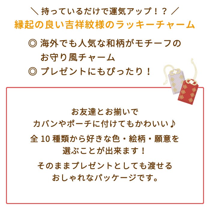 幸運のお守り】LUCKY CHARM 全種類10個セット（各1個）* ラッキーチャーム 福島県 会津民芸品 キーホルダー お土産 おみやげ（メール便）  : z1imb0036 : みちのくの里オンラインショップ - 通販 - Yahoo!ショッピング