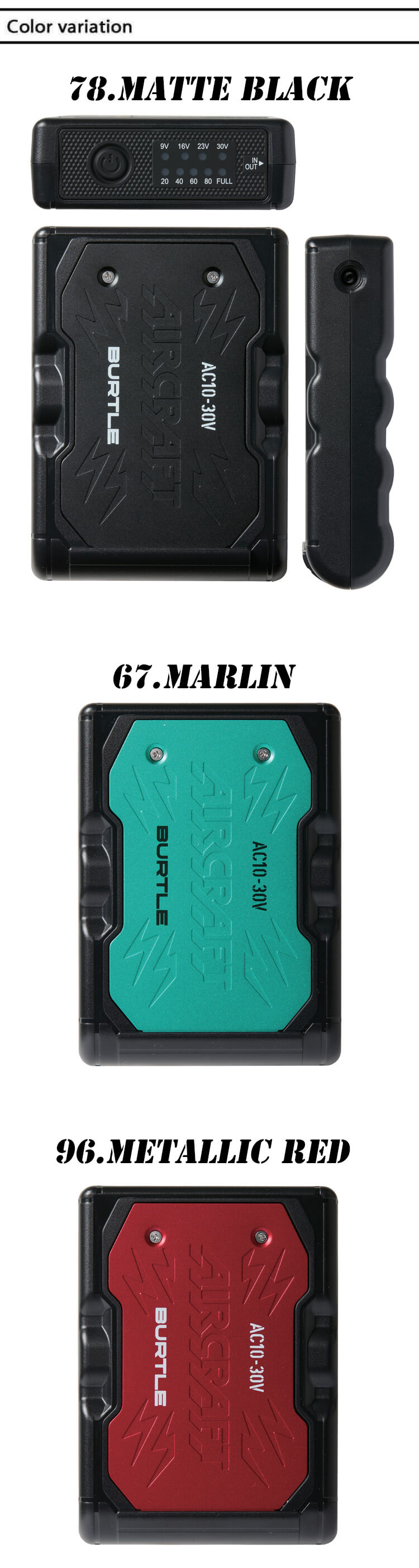 バートル BURTLE 新型30Vリチウムイオンバッテリー AC10 エアークラフト AIRCRAFT 京セラ製