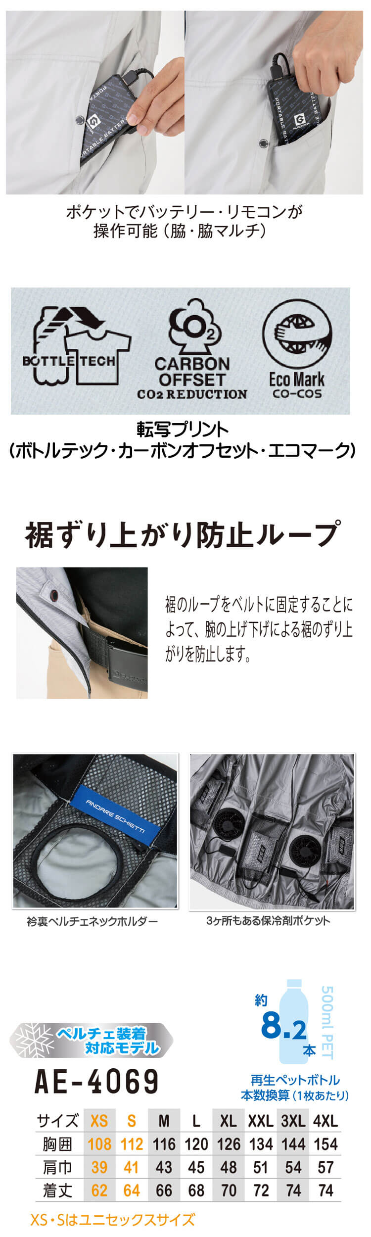 ボルトクール ペルチェ空調ベスト+ファンバッテリーフルセット AE-4069