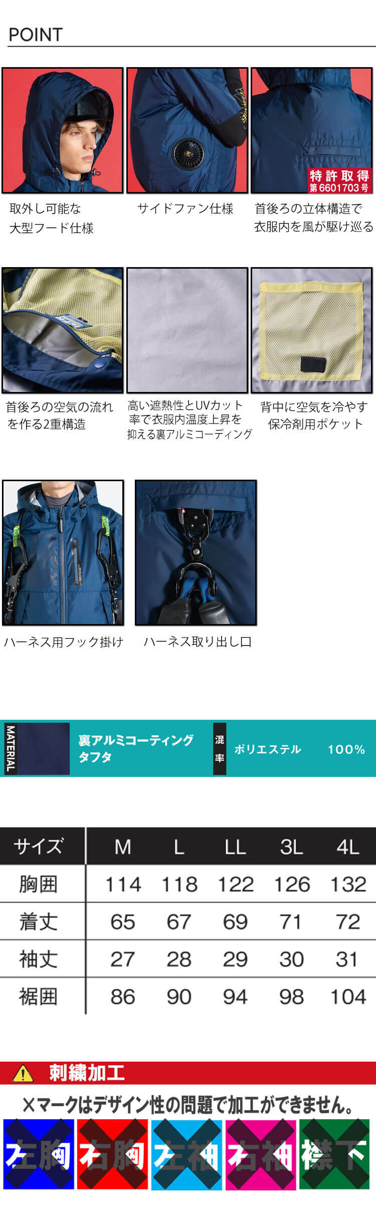 I'Z FRONTIER アイズフロンティア 4つ穴半袖ジャケット・ファン・36V