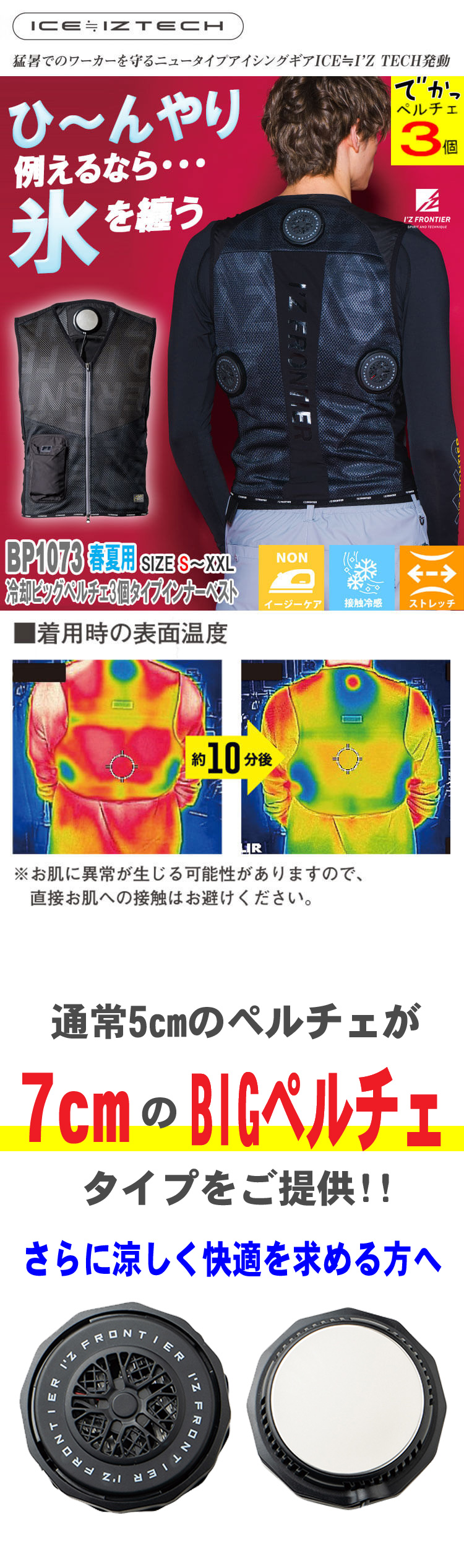 I'Z FRONTIER アイズフロンティア 冷却ビッグペルチェ専用3個タイプ