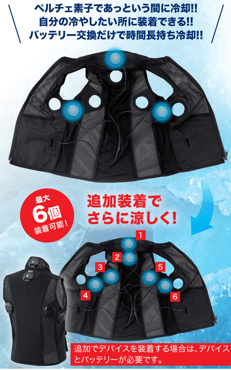 （新品未使用）　ジーベック冷却ベスト　バッテリー付　新品、未使用品 Amazon.co.jp: [ジーベック] ペルチェ冷却 ベスト バッテリー
