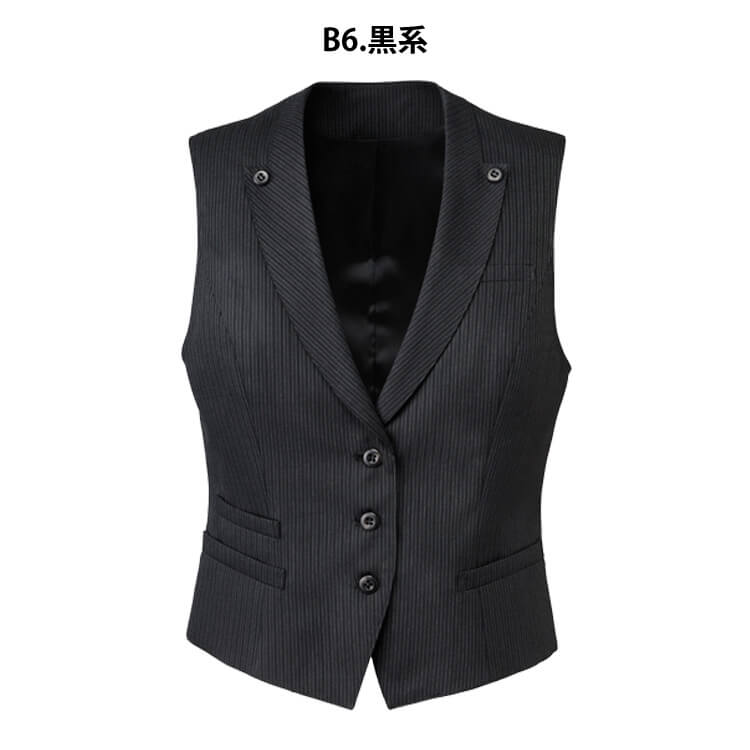 飲食サービス系ユニフォーム SERVO サーヴォ ベスト VE-320 女性用 飲料店 レストラン カフェ キッチン 制服 ユニフォーム ストライプ 352ve-320-2.jpg