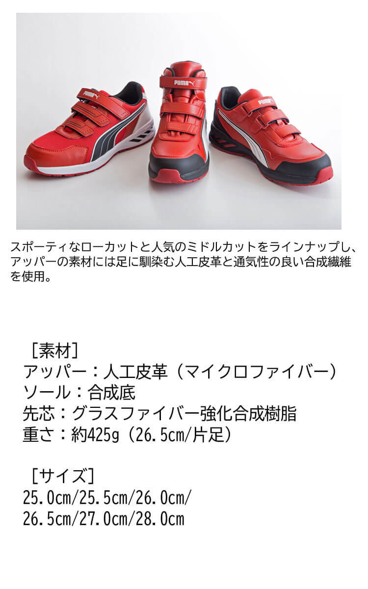 安全靴 PUMA プーマ セーフティーシューズ ライダー2.0ミッド 63.352