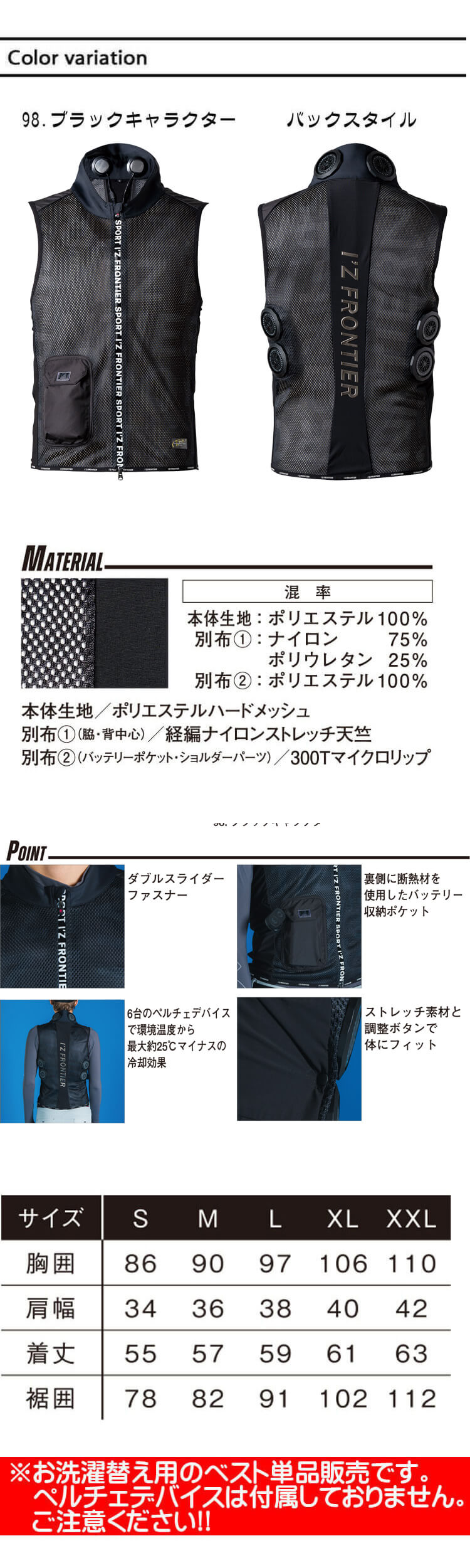 I'Z FRONTIER アイズフロンティア 冷却ペルチェ専用6個タイプインナー