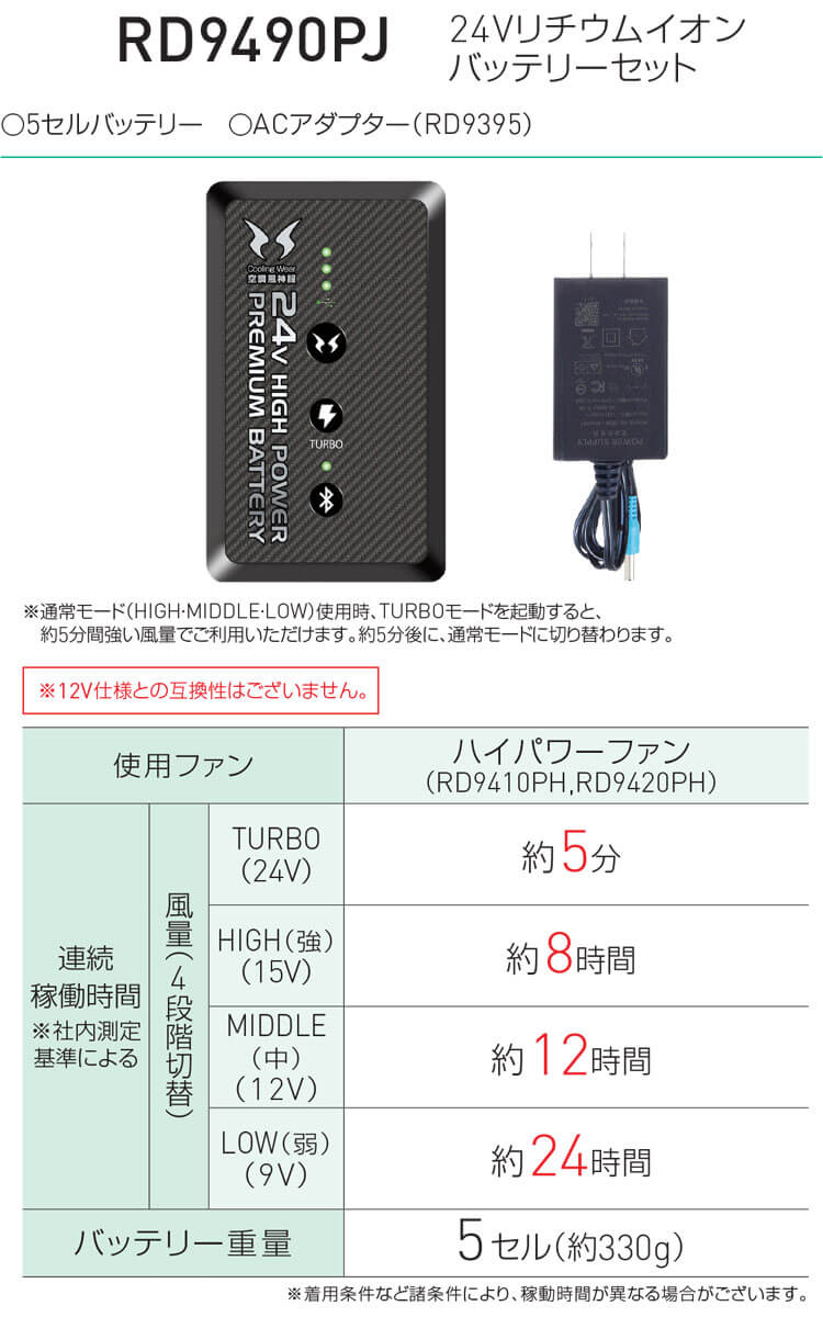 [5月入荷先行予約]空調風神服 The tough チタン半袖ジャケット・ファン・24Vバッテリーセット 7745 RD9420PH RD9490PJ  アタックベース 2024年新型