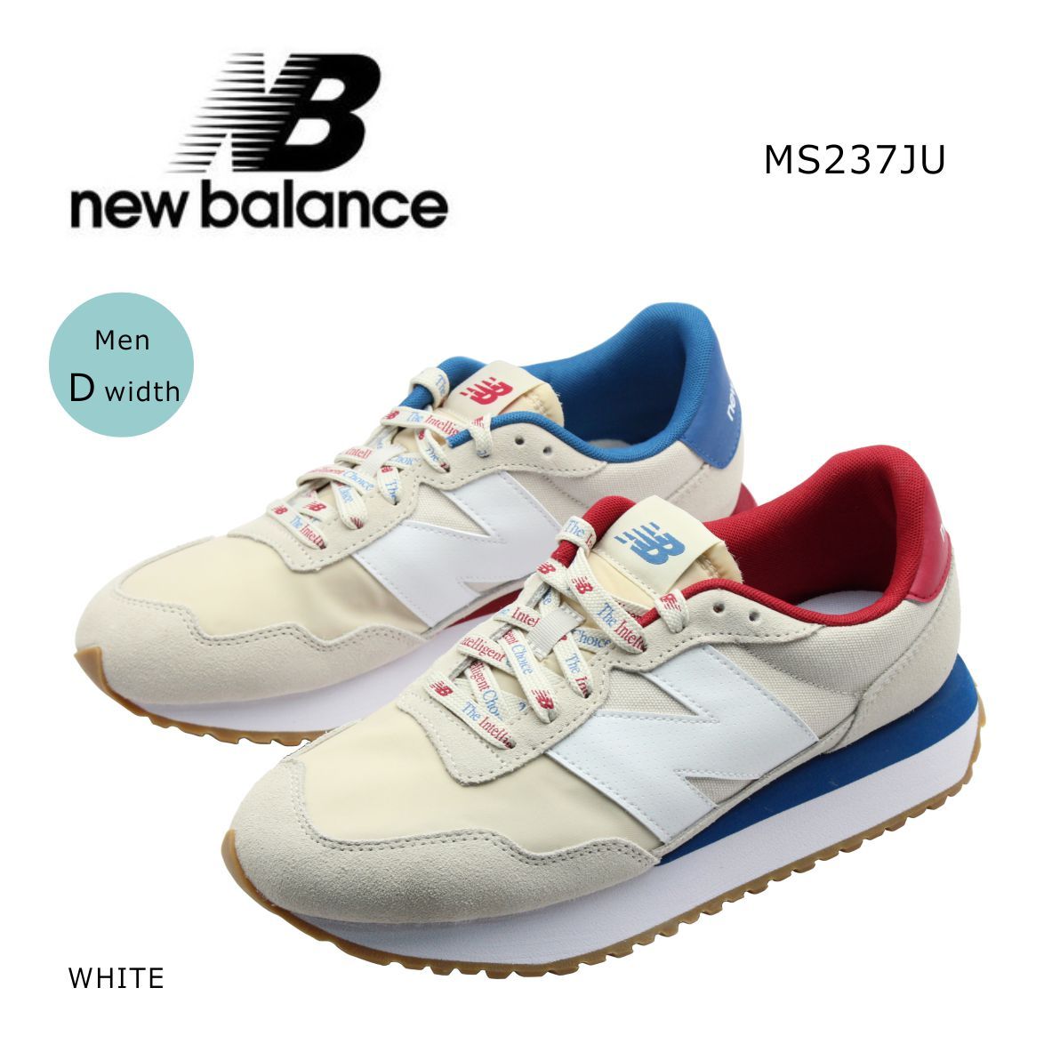 new balance ニューバランス メンズ スニーカー ランニング MS237JU 通学 靴 ホワイト